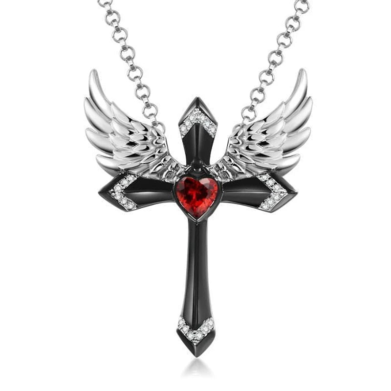 Angel Wings Cross Necklace