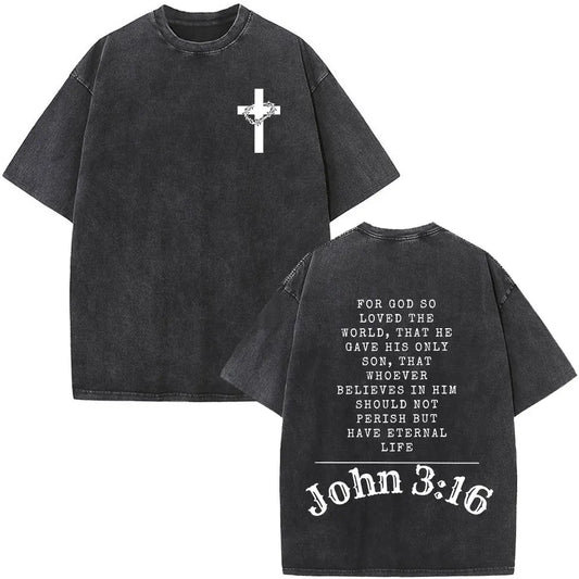 Vintage Washed John 3:16 T-shirt