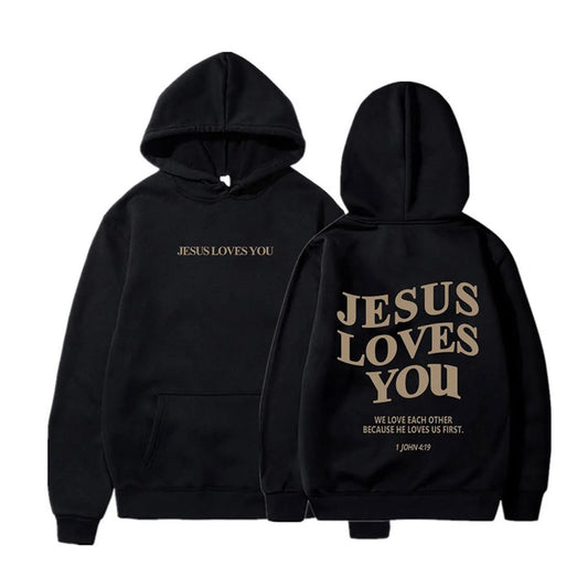 Jesus Loves Vintage Hoodie (Uni-Sex)