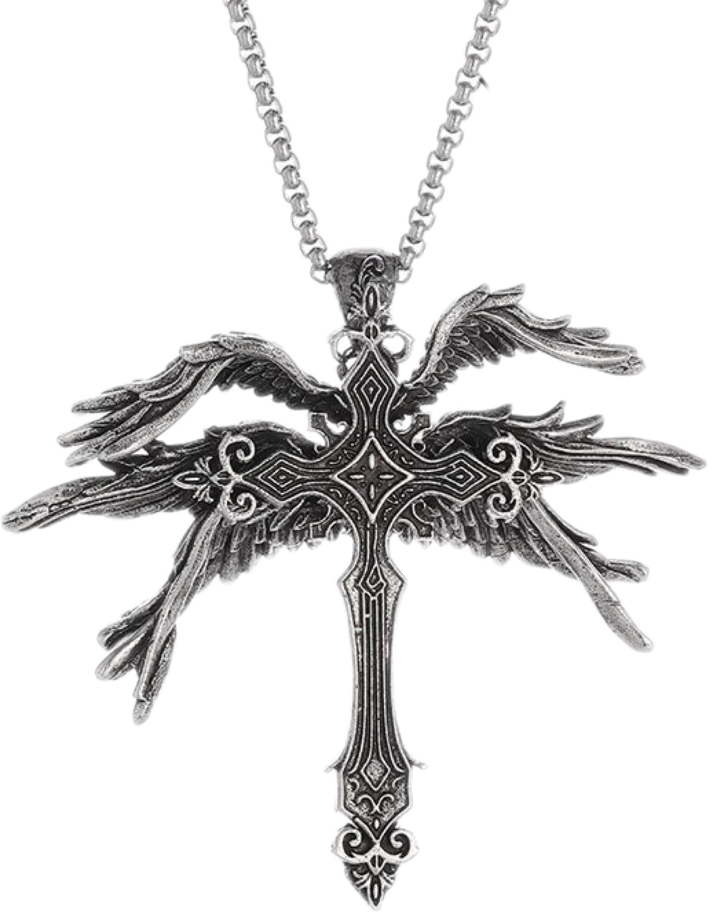 Holy Angel Cross Necklace