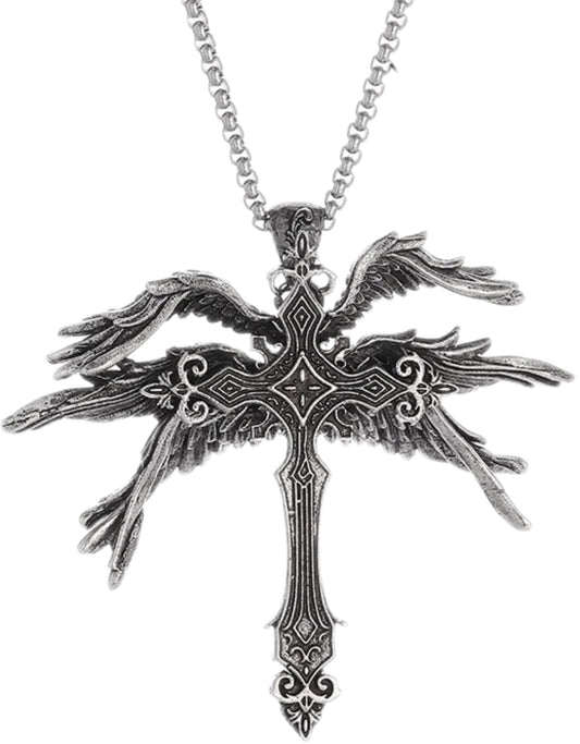 Holy Angel Cross Necklace
